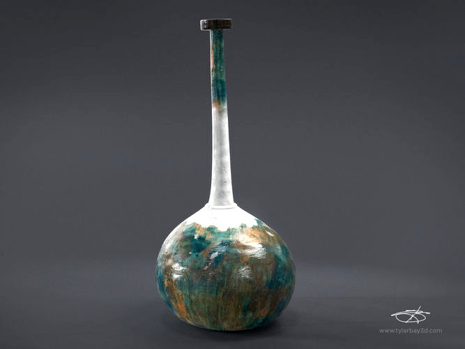 Realistic Painted Decorative Vase