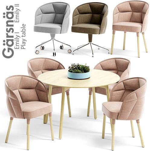 Garsnas Emily I and II armchair and Play table