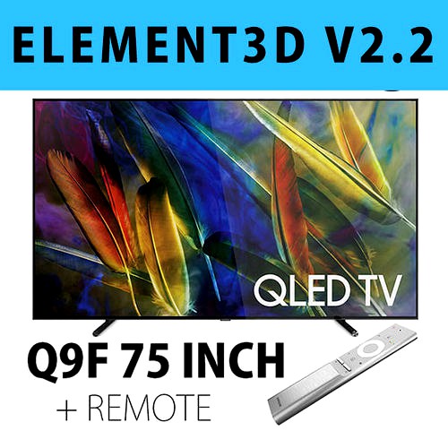E3D - Samsung Q9F 75 Inch  Remote QLED 4K TV 3D model
