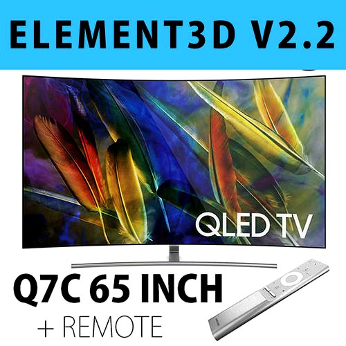 E3D - Samsung Q7C 65 Inch  Remote Curved QLED 4K TV 3D model