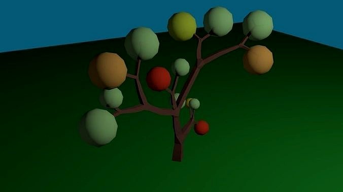 The tree was created using the blender program
