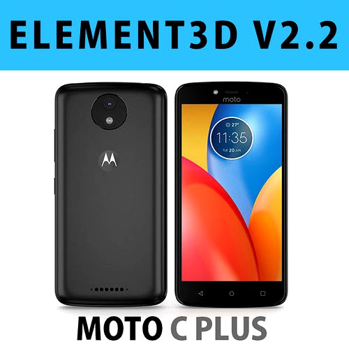 E3D - Motorola Moto C Plus 2017 Black 3D model