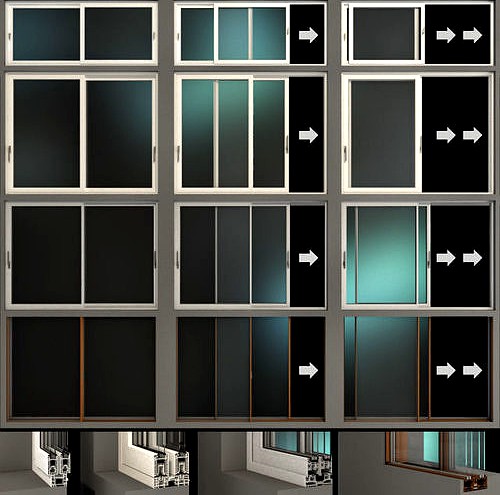 Sliding Stained Glass Aluminum Windows