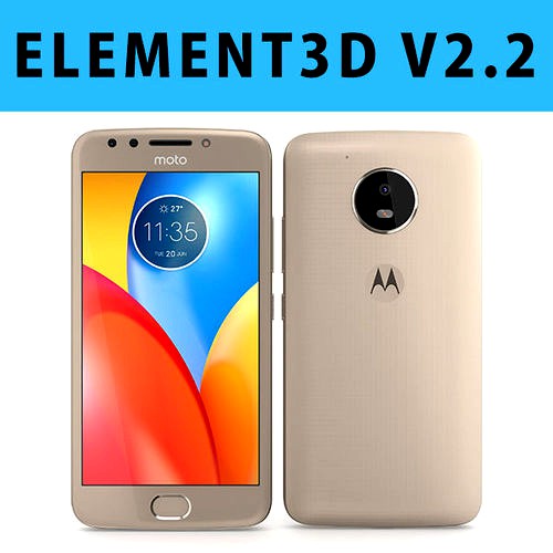 E3D - Motorola Moto E4 USA Gold 3D