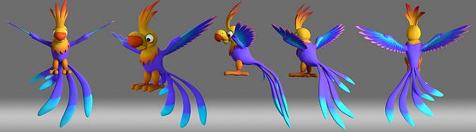 cartoon parrot bird animation role