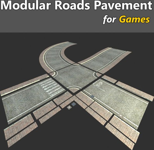 Modular Streets Pavement 3D Model