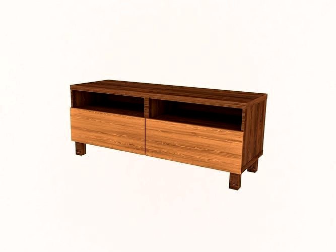BESTA TV bench with drawers
