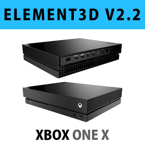 E3D - XBox One X Console 3D model