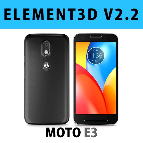 E3D - Motorola Moto E3 Black model