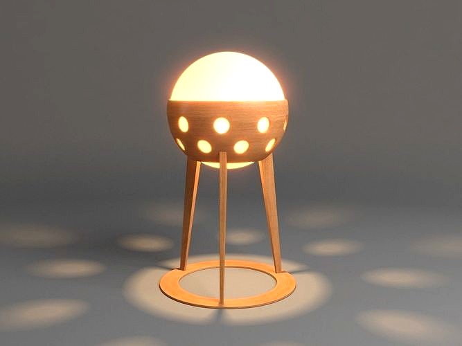 Wooden Garden Lamp Design With Light