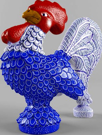 Glass figurine rooster