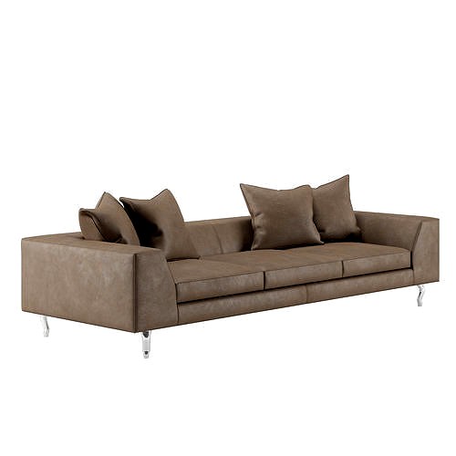 ZLiq Doubel Seater leather sofa by Marcel Wanders