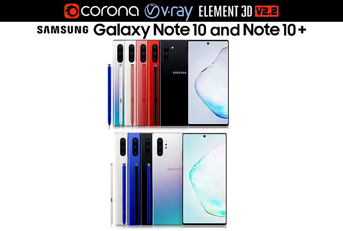 Samsung Galaxy Note 10 and Note 10 Plus All colors