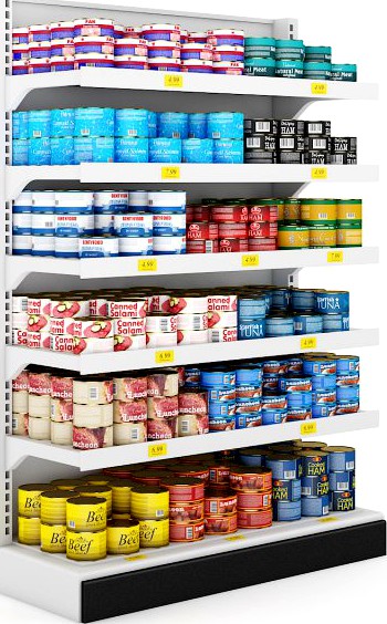Supermarket Shelf 05 3D Model