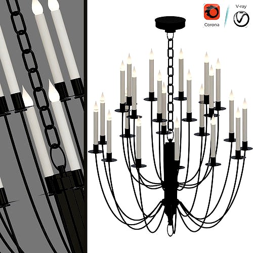 Erika Two Tier Chandelier by Thomas Brien