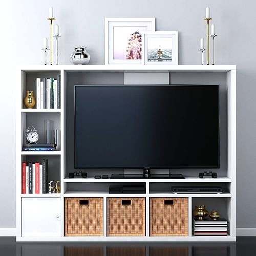 LAPPLAND TV storage unit  black-brown and white