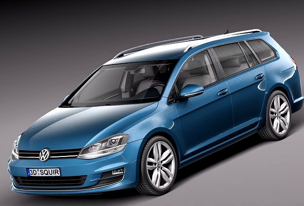 Volkswagen Golf Variant 2014 3D Model