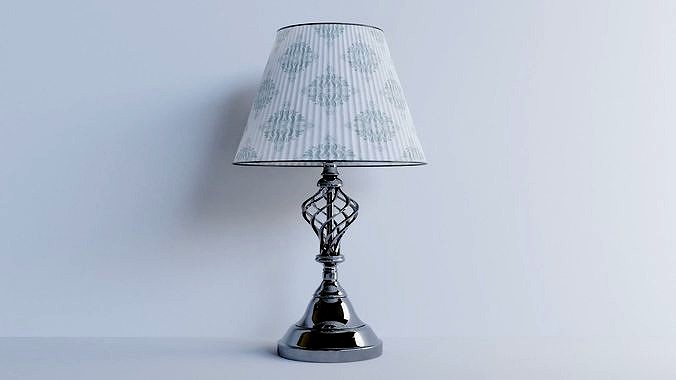 Chrome Effect Swirl Table Lamp