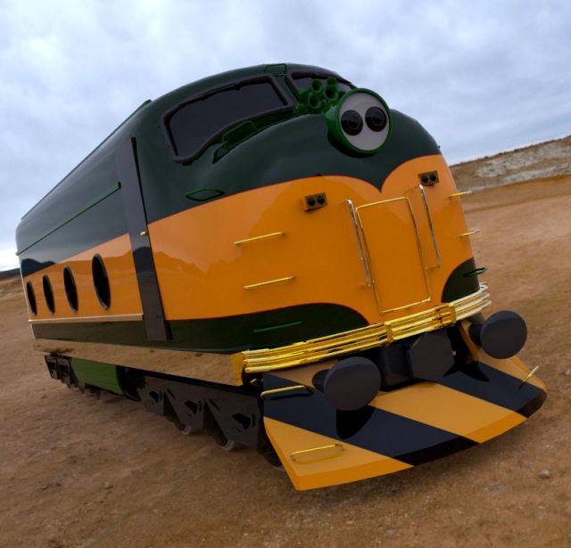 Train Engine 3D Model