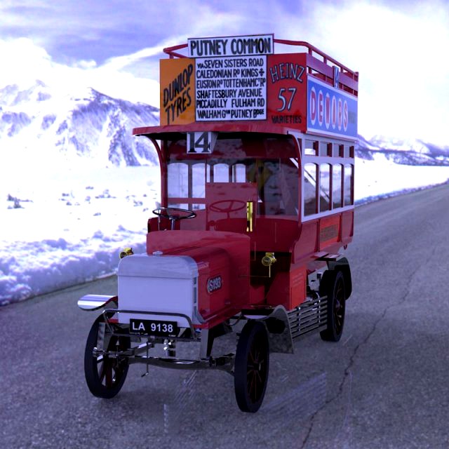 1910 Bus 3D Model