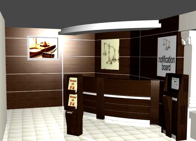 Counter in Public place 3D Model