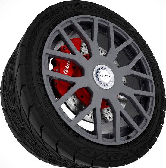 GT3 Wheel 3D Model