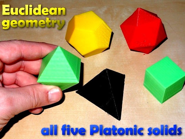 Platonic solid in Euclidean geometry / Platonische Koerper by nischi