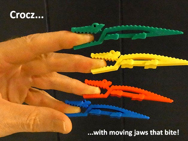 Crocz... Crocodile Clips / Clamps / Pegs with Moving Jaws by muzz64