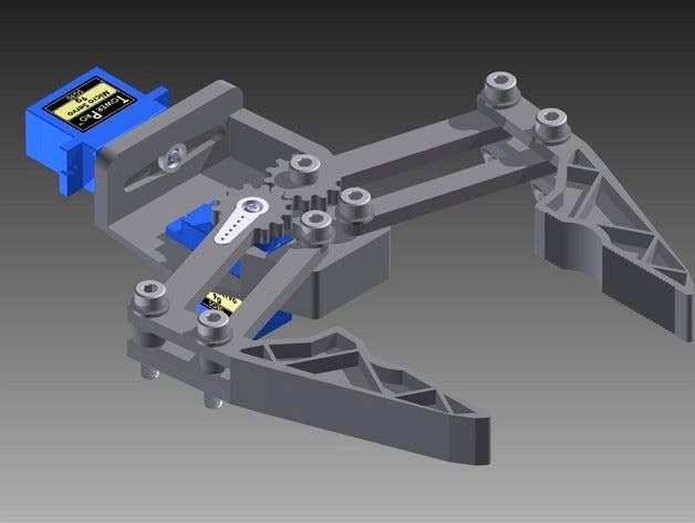 Robot Gripper 9g Micro Servo by yisparyan