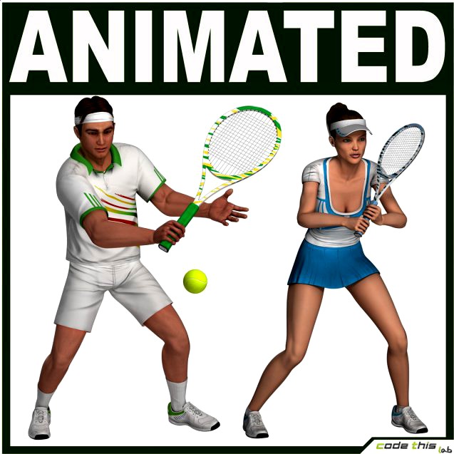 Tennis Players Pack Collection 3D Model