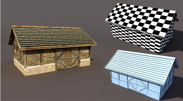 Old Barn Low poly 3d model