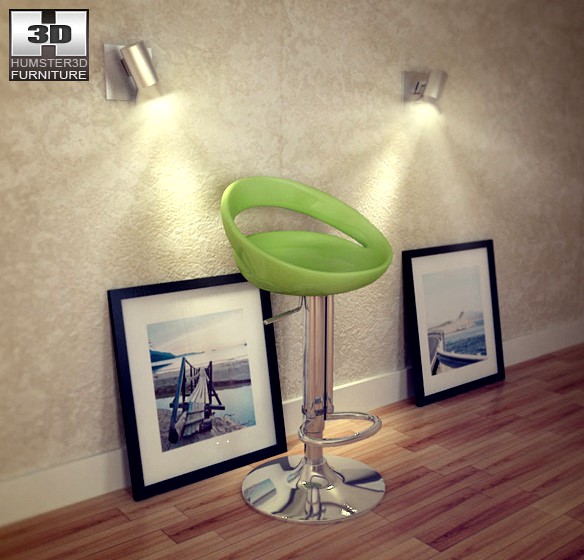 Tickle Barstool - Zuo Modern - 3D Model.