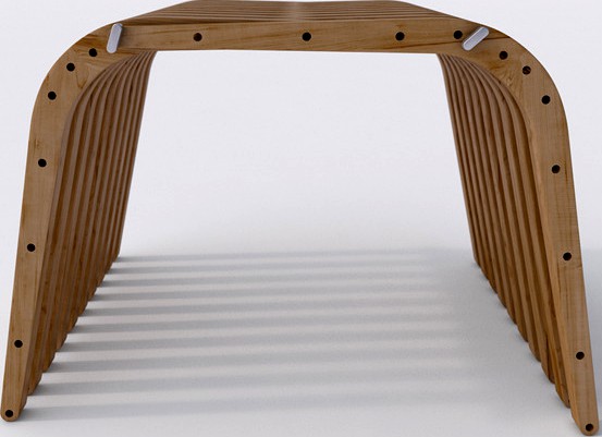 Wooden Bench 74 BOOMERANG