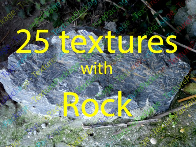 Rock  22 textures high quality 03 3D Model