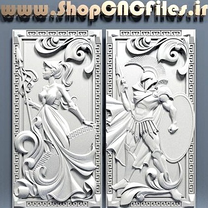 backgammon sides 3d carved model
