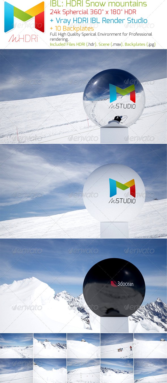 IBL - HDRI : Snow mounts