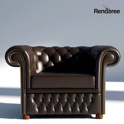 Chesterfield Armchair Brown