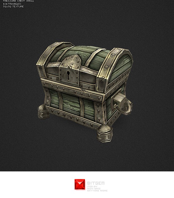 Low Poly Treasure Chest - Small