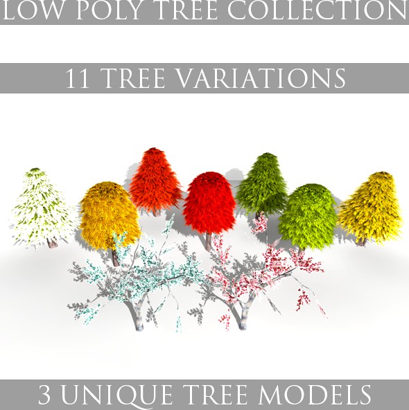 Low Poly Tree Collection