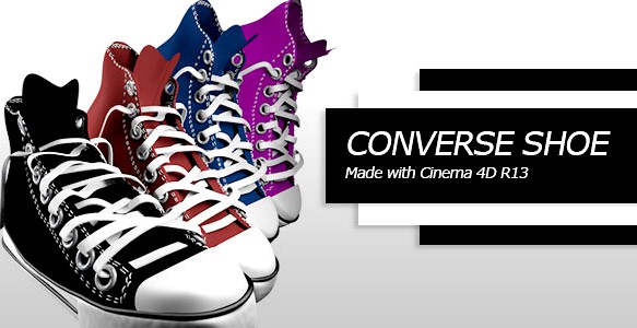 Converse shoe C4D