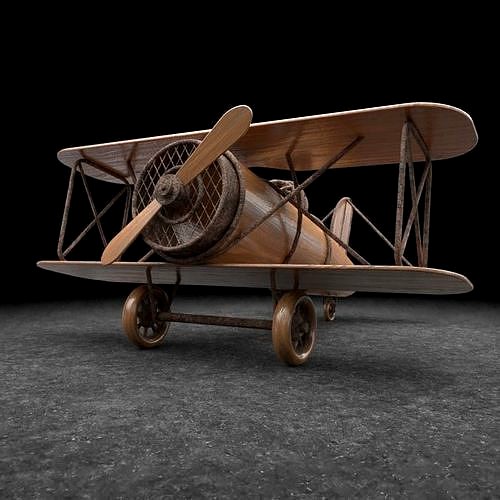 Wooden Biplane Toy
