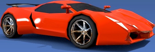 Lowpoly sports car concept