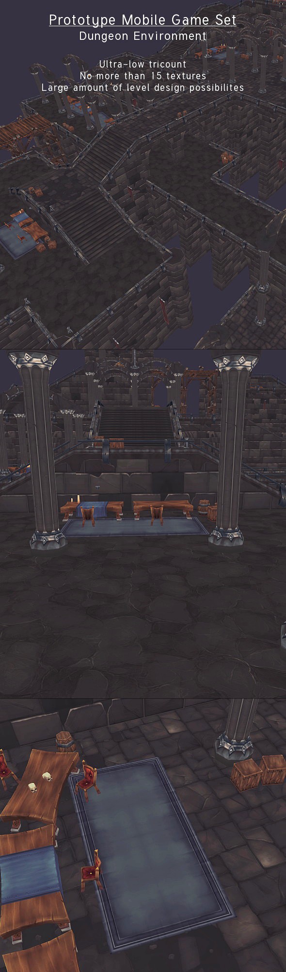 Prototype Mobile Game Set - Dungeon Environment