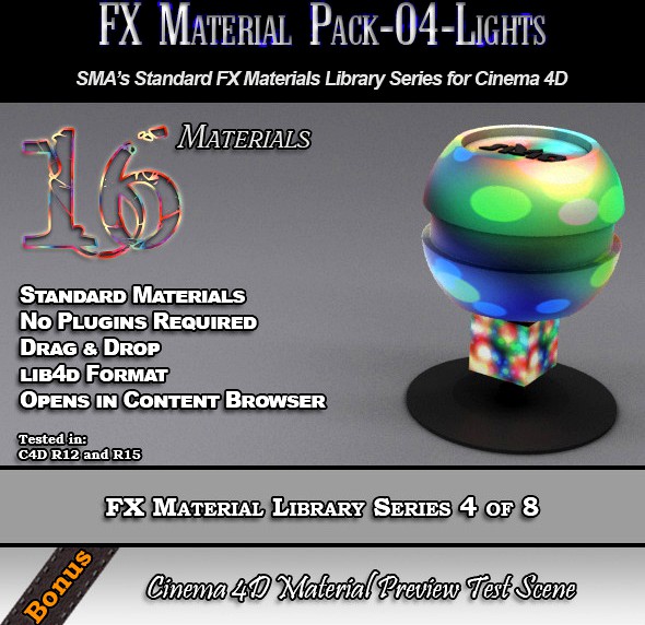 Standard FX Material Pack-04-Lights for Cinema 4D