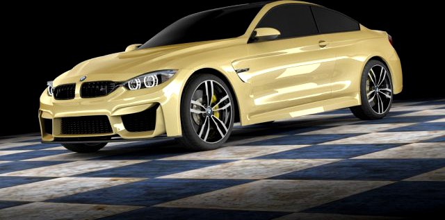 BMW M4 coup concept STD MAT 3D Model