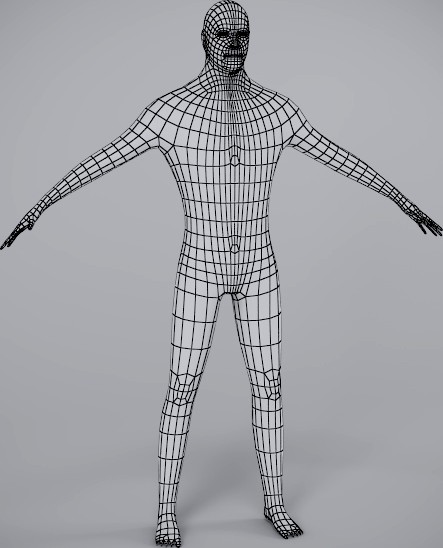 Low Poly Male Mesh (Optimized for Animation)