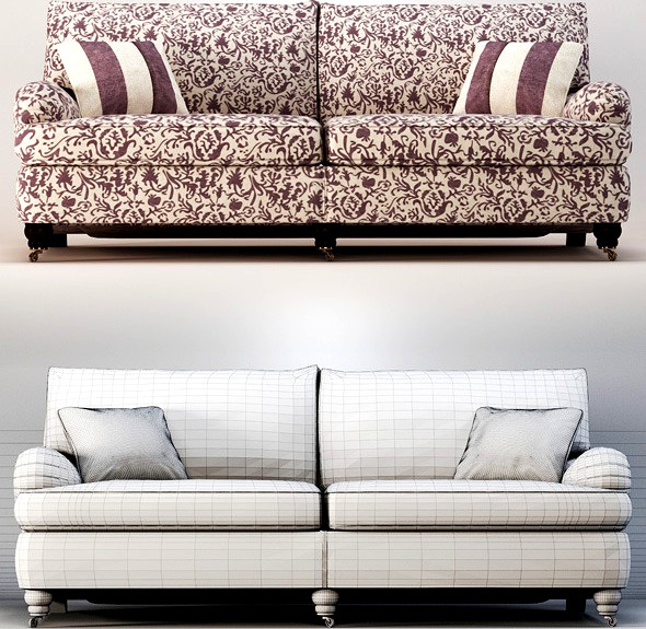 Quality 3dmodel of sofa Lansdowne. Duresta