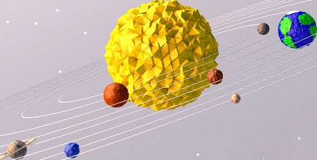 3D Low-Poly Sun System