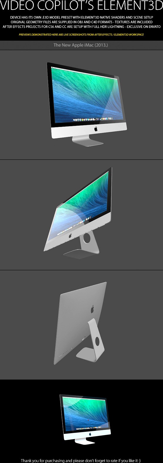 Element3D - New Apple iMac 2013