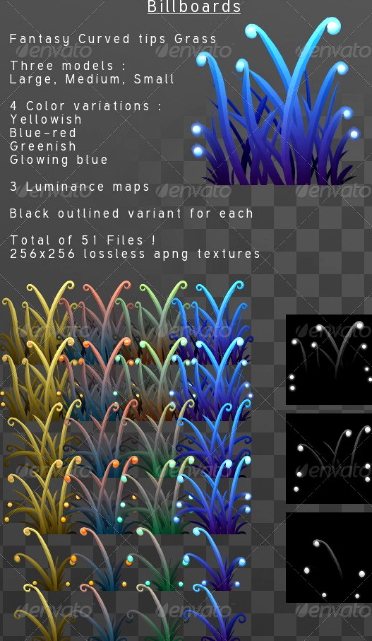 Fantasy Curvedtips Grass billboard pack